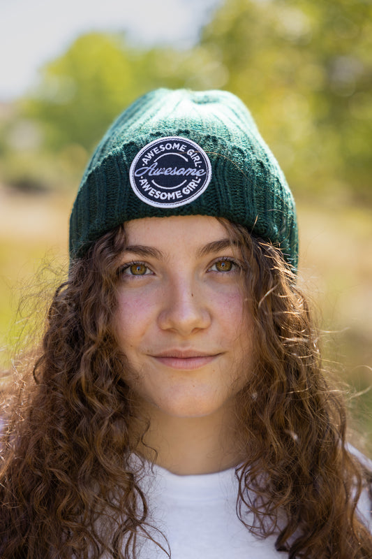 Awesome Girl Patch Beanie