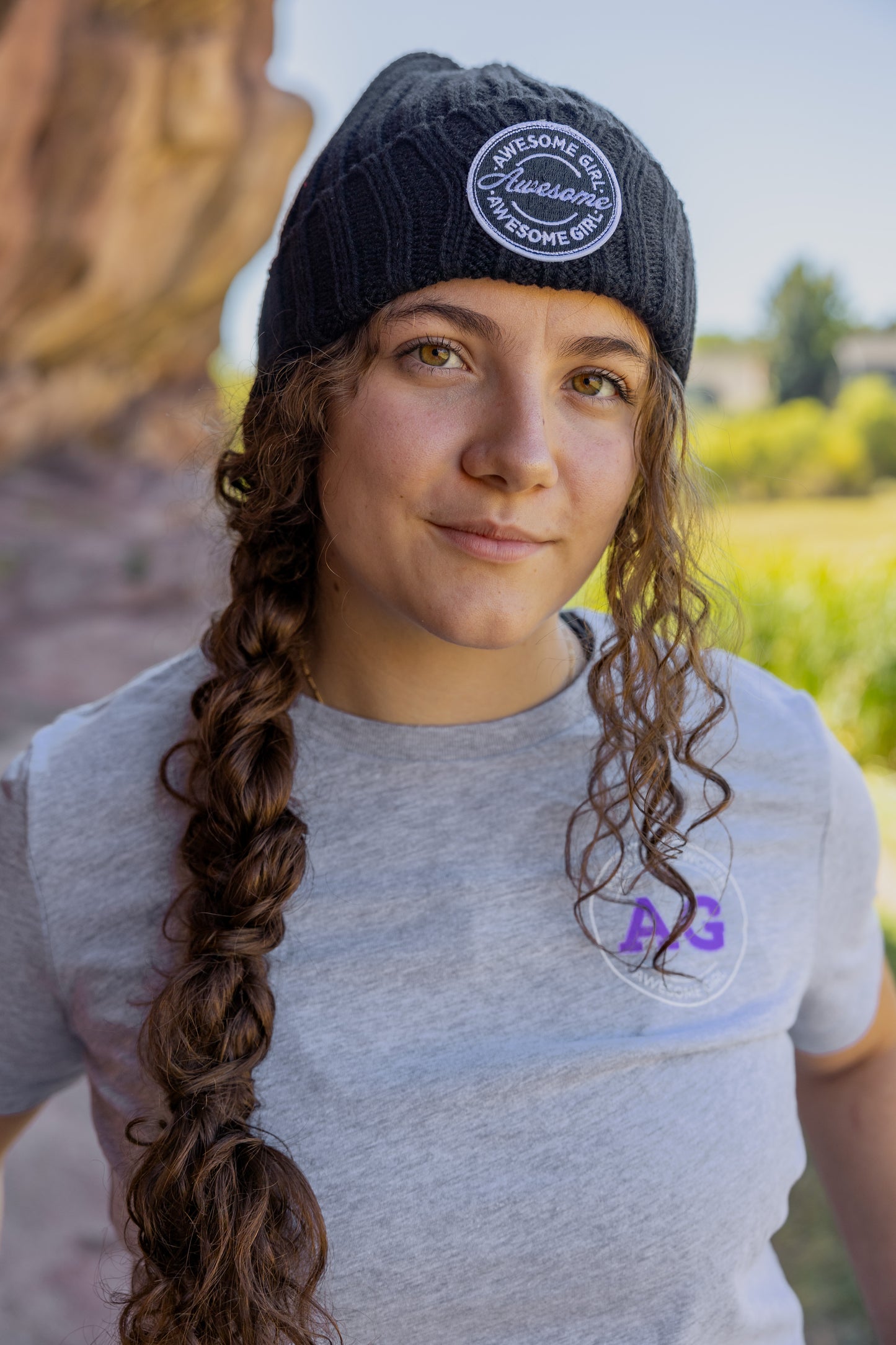 Awesome Girl Patch Beanie